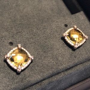 David Yurman Chatelaine Pave Bezel earrings